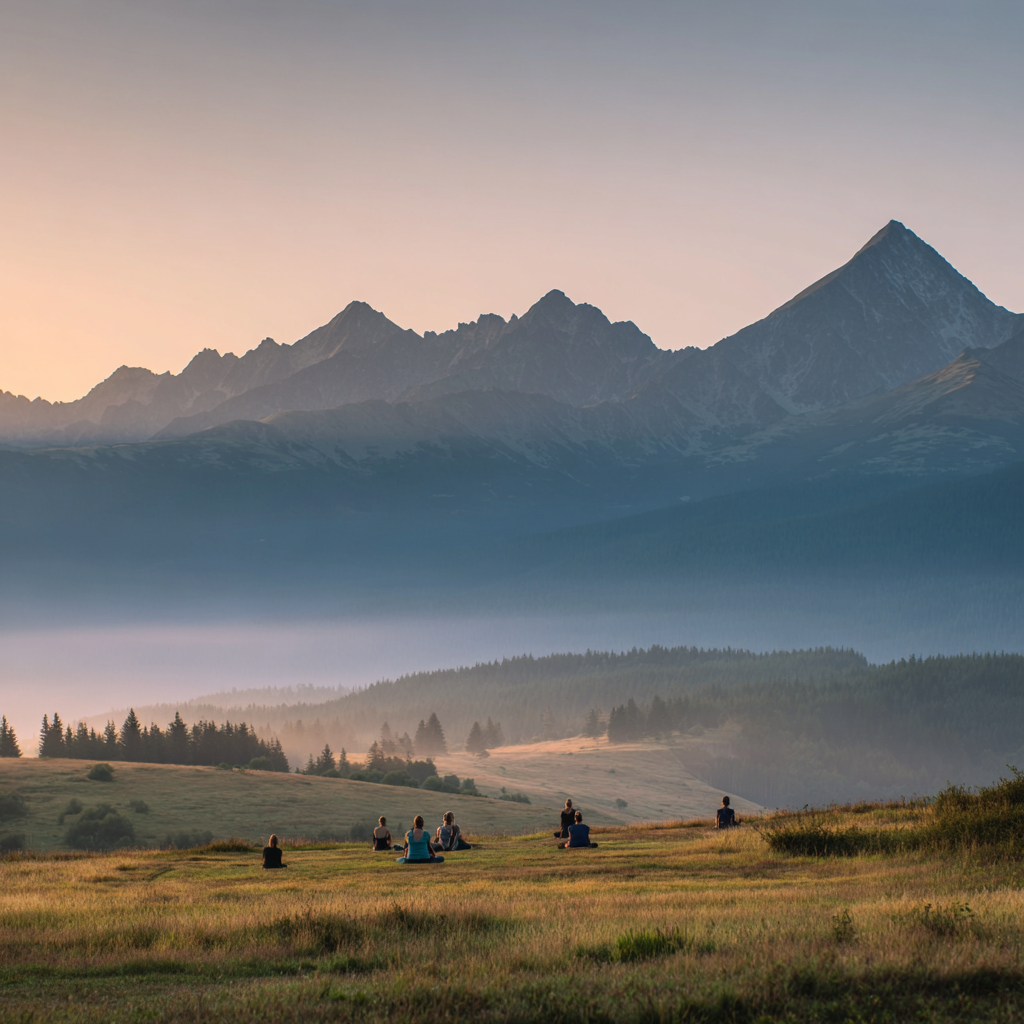 Йога инструктор в медитативна поза