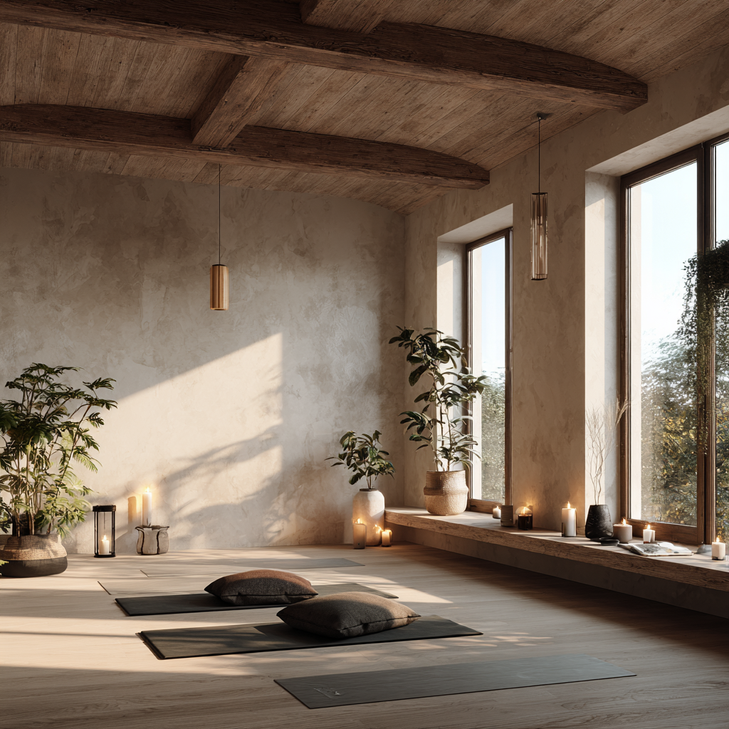 Група хора правят йога в студио